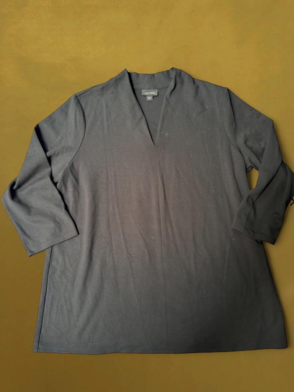 J. Jill Charcoal Gray V-Neck Long-Sleeve Tunic